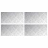 vidaXL Treppe Tritt Rechtwinklig 4 pcs Silber 40 x 20 cm Aluminium