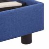 vidaXL Bettgestell ohne Matratze Blau Stoff 150x200 cm