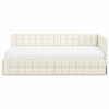 vidaXL Eckbettgestell mit Matratze mit Kopfteil 2 pcs Creme Samt