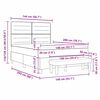 vidaXL Boxspringbett mit Matratze Dunkelbraun 140 x 200 cm Stoff