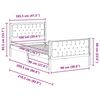 vidaXL Bettrahmen Schwarz 100 x 200 cm Massives Kiefernholz