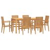 vidaXL 7-tlg. Garten-Essgruppe Massivholz Teak