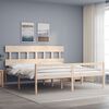 vidaXL Seniorenbett mit Kopfteil Super Kingsize Massivholz