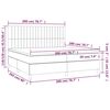 vidaXL Boxspringbett mit Matratze & LED Taupe 200x200 cm Stoff