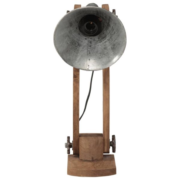 vidaXL Schreibtischlampe 25 W Vintage-Silbern 23x13x52 cm E27