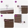 vidaXL Venetianer Jalousie Dunkelbraun mit Muster 213 x 110 cm PVC