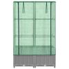 vidaXL Hochbeet mit Gew&auml;chshaus-Aufsatz Rattan-Optik 80x40x138 cm