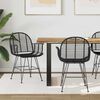 vidaXL Esszimmerstuhl 2 pcs Schwarz 44 x 44 x 74 cm Rattan und Eisen