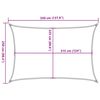 vidaXL Sonnensegel 160 g/m&sup2; Dunkelgr&uuml;n 2,5x3,5 m HDPE