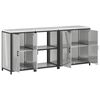 vidaXL Aufbewahrungsset f&uuml;r die K&uuml;che 3 pcs Silber Verzinkter Stahl