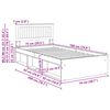 vidaXL Bettrahmen Altholz 75 x 190 cm Massives Kiefernholz