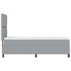 vidaXL Boxspringbett mit Matratze Hellgrau 80 x 200 cm Stoff