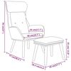 vidaXL Relaxsessel mit Hocker Blau Kunstleder & Stoff