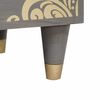 vidaXL Nachttisch 2 pcs Grau 40 x 33 x 46 cm Massivholz Mango