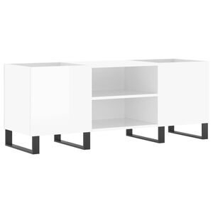 vidaXL Plattenschrank Hochglanz-Wei&szlig; 121x38x48 cm Holzwerkstoff