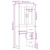 vidaXL Highboard Wei&szlig; 69,5x34x180 cm Holzwerkstoff