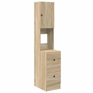 vidaXL K&uuml;chenschrank mit Regal Beige 35 x 50 x 180 cm Holzwerkstoff