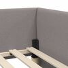 vidaXL Eckbettgestell mit Matratze Sonstiges 2 pcs Taupe Stoff