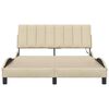 vidaXL Bettgestell ohne Matratze "Hanko" Creme 140x200 cm Stoff
