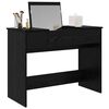 vidaXL Kosmetiktisch mit Spiegel Schwarz Eichen-Optik 100 x 45 x 76 cm