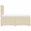 vidaXL Boxspringbett mit Matratze Creme 120x200 cm Stoff