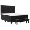 vidaXL Boxspringbett mit Matratze Schwarz 140 x 190 cm Samt