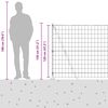 vidaXL Zaun mit Pfosten Silber 1,2 x 10 m Stahl