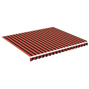vidaXL Ersatzstoff f&uuml;r Markise Orange und Braun 4x3,5 m Polyester