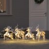 vidaXL LED Rentiere mit 80 LEDs 4 pcs Multicolor PET