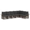 vidaXL Gartensofa-set 7 pcs Grau Poly-Rattan