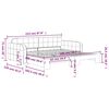 vidaXL Tagesbett Ausziehbar Schwarz 100x200 cm Samt
