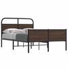 vidaXL Bettgestell ohne Matratze 140x200 cm Braun Eichen-Optik