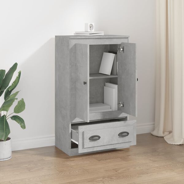 vidaXL Highboard Betongrau 60x35,5x103,5 cm Holzwerkstoff