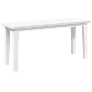 vidaXL Bank 90 cm Wei&szlig; Massivholz Gummibaum