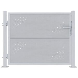 vidaXL Gartentor mit Schloss Silber 85 x 70 cm Edelstahl