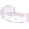 vidaXL Bettgestell mit Matratze Dunkelgrau 90 x 190 cm Samt