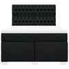 vidaXL Boxspringbett mit Matratze Schwarz 140x200 cm Stoff