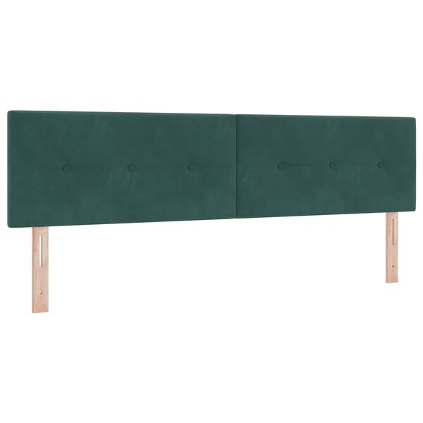vidaXL LED Kopfteil mit LED-Lichtleisten Gr&uuml;n 180 cm Polyester