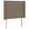 vidaXL LED Kopfteil Taupe 83x16x118/128 cm Stoff