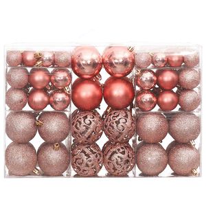vidaXL Weihnachtskugeln 100 Stk. Rosa und Rose 3 / 4 / 6 cm