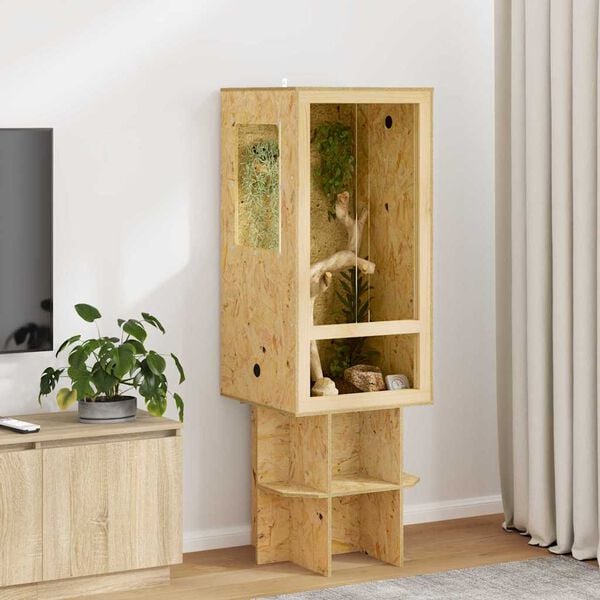vidaXL Terrarium Braun 50 x 50 x 100 cm OSB