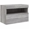 vidaXL TV-Wandschrank mit LED-Leuchten Grau Sonoma 60x30x40 cm