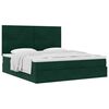 vidaXL Ottoman-Bett mit Matratzen Dunkelgr&uuml;n 160x200 cm Samt