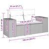 vidaXL 6-tlg. Garten-Sofagarnitur mit Kissen Braun Poly Rattan