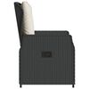 vidaXL Gartensessel 2 Stk. Verstellbar Schwarz Poly Rattan