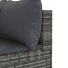 vidaXL 9-tlg. Garten-Sofagarnitur mit Kissen Grau Poly Rattan