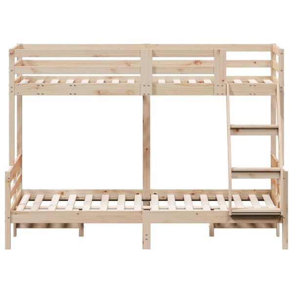 vidaXL Etagenbett 80x200/120x200 cm Massivholz Kiefer