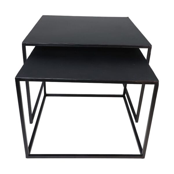 HSM Collection 2-tlg. Couchtisch-Set Quadratisch Schwarz