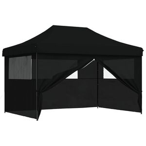 vidaXL Party-Zelt 279 x 410 x 315 cm Schwarz Oxford-Stoff