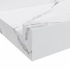 vidaXL Wandregal 4 pcs Wei&szlig; Marmor 40 x 9 x 3 cm Holzwerkstoff